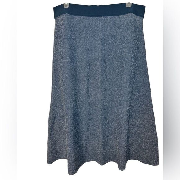 NWT COS Blue Knitted Pull On Midi Skirt - Picture 4 of 8
